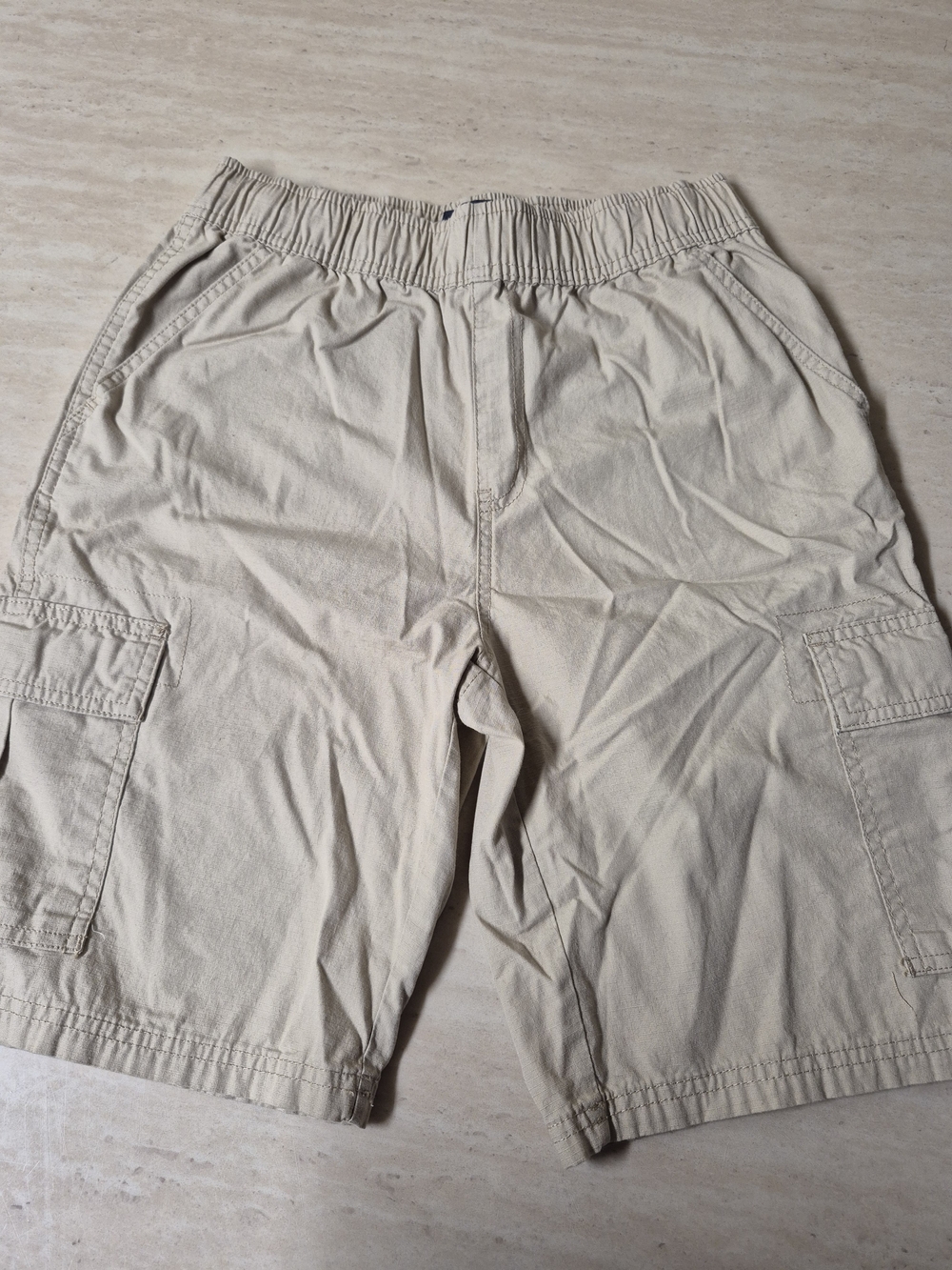 Place Men's Khaki Elastic-Waist Cargo Shorts